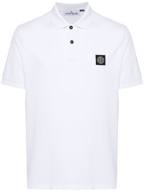 White signature polo STONE ISLAND | 1522002SCS0017V1001